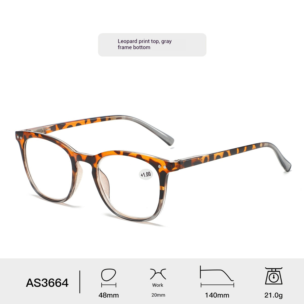 Mousvibe 1191 | Tortoiseshell-framed, two-tone reading glasses