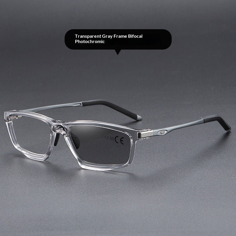 Mousvibe 1298 | Aluminum-magnesium photochromic multifocal reading glasses