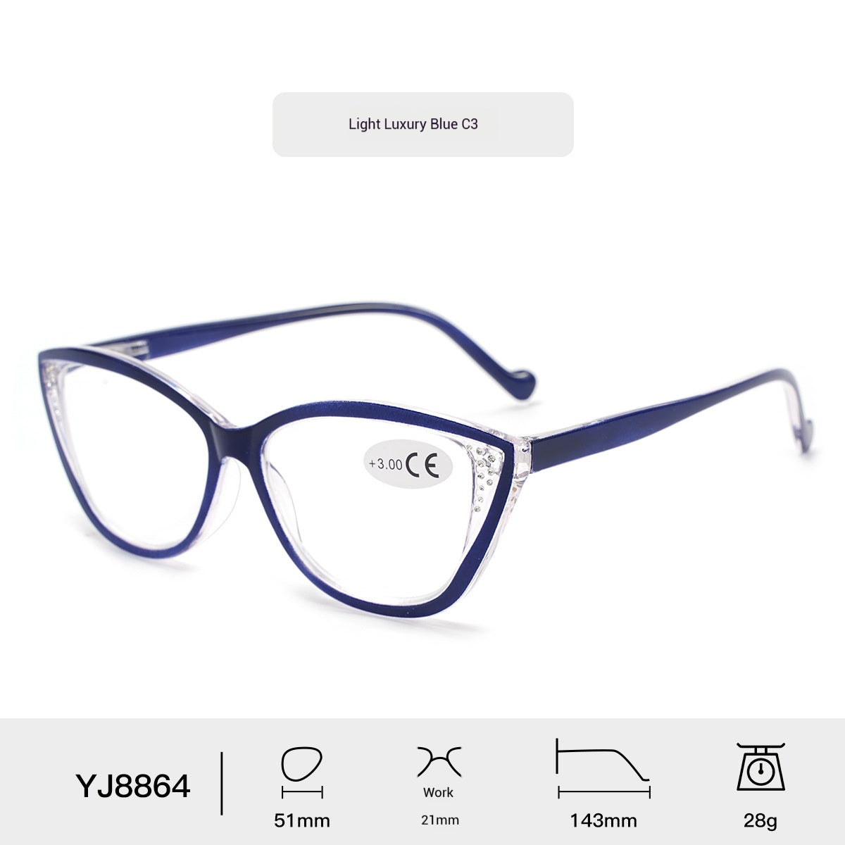 Mousvibe 1192 | Minimalist PC Slingshot Full-Frame Reading Glasses