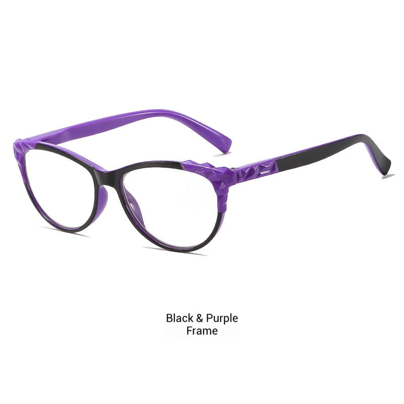 Mousvibe 1198 | Vintage Diamond Cat-Eye Spring Temple Reading Glasses