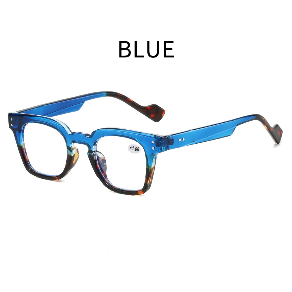 Mousvibe 1345 | Stylish Large-Frame Square Blue-Light-Blocking Reading Glasses