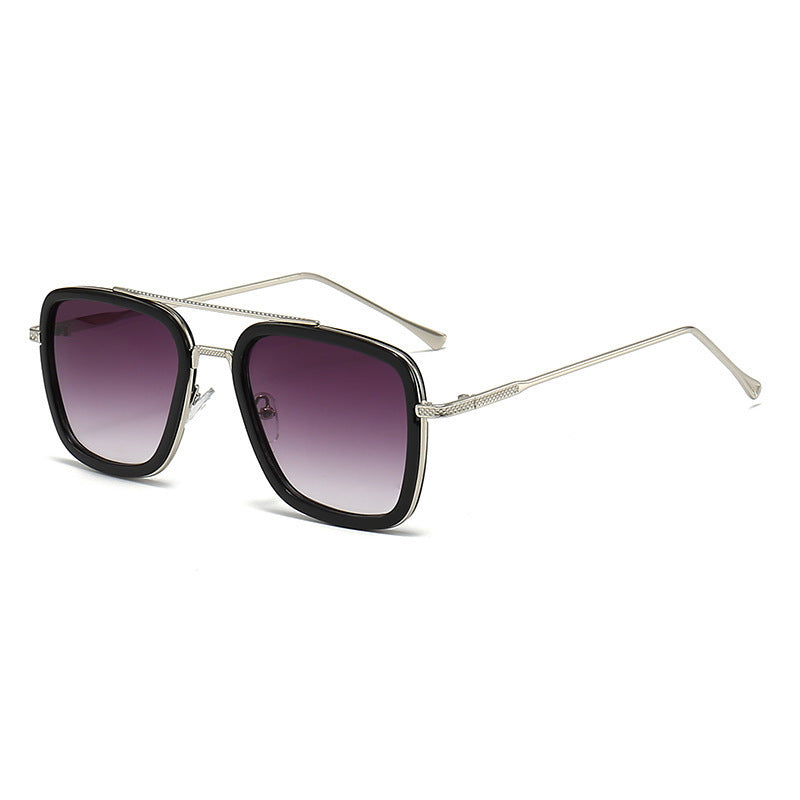 Mousvibe 1385 | Square Metal Western-Style Sunglasses