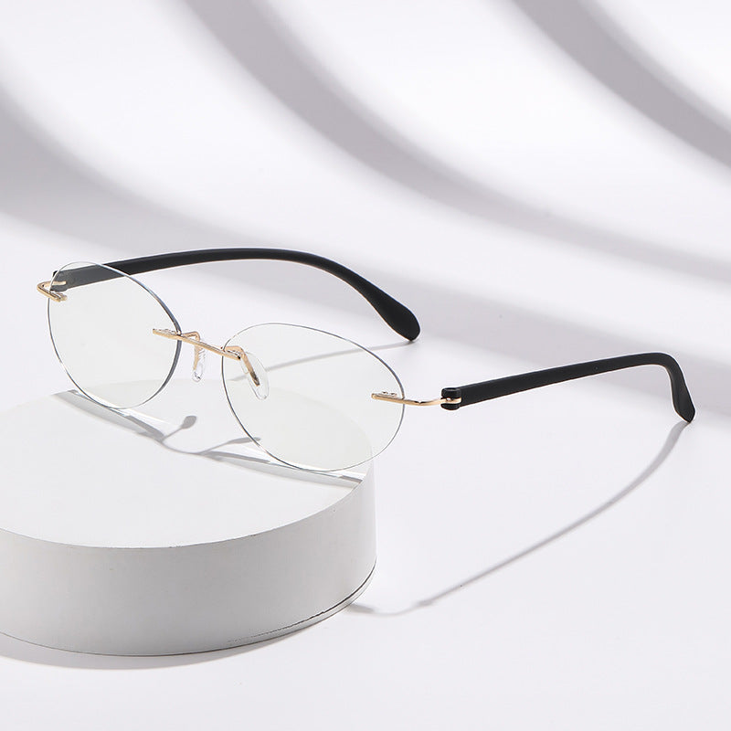 Mousvibe 1435 | Rimless Oval Reading Glasses for Beauty & Style