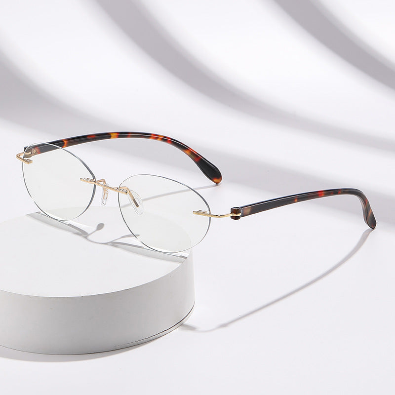 Mousvibe 1435 | Rimless Oval Reading Glasses for Beauty & Style