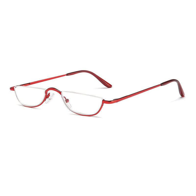 Mousvibe 1346 | Foldable Semi-Round Metal-Frame Reading Glasses