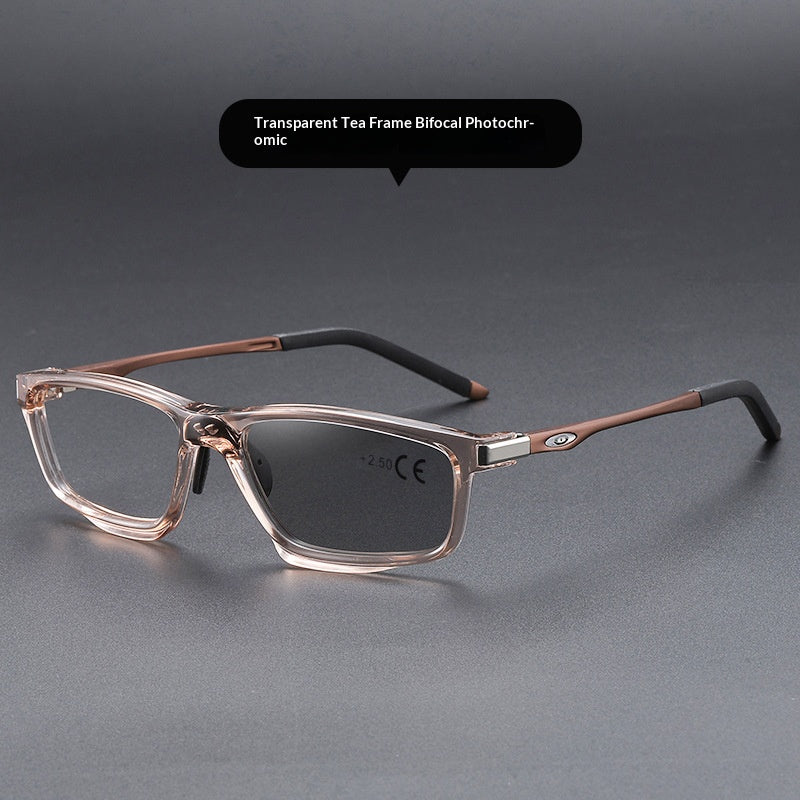 Mousvibe 1298 | Aluminum-magnesium photochromic multifocal reading glasses