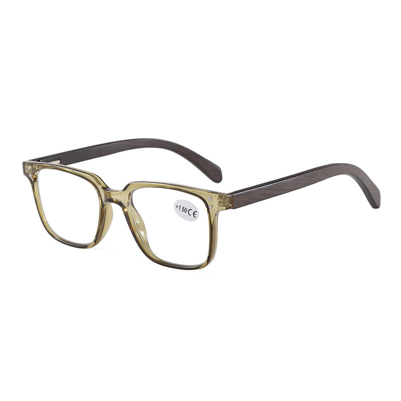 Mousvibe 1398 | Slingshot hinge bamboo feet reading glasses