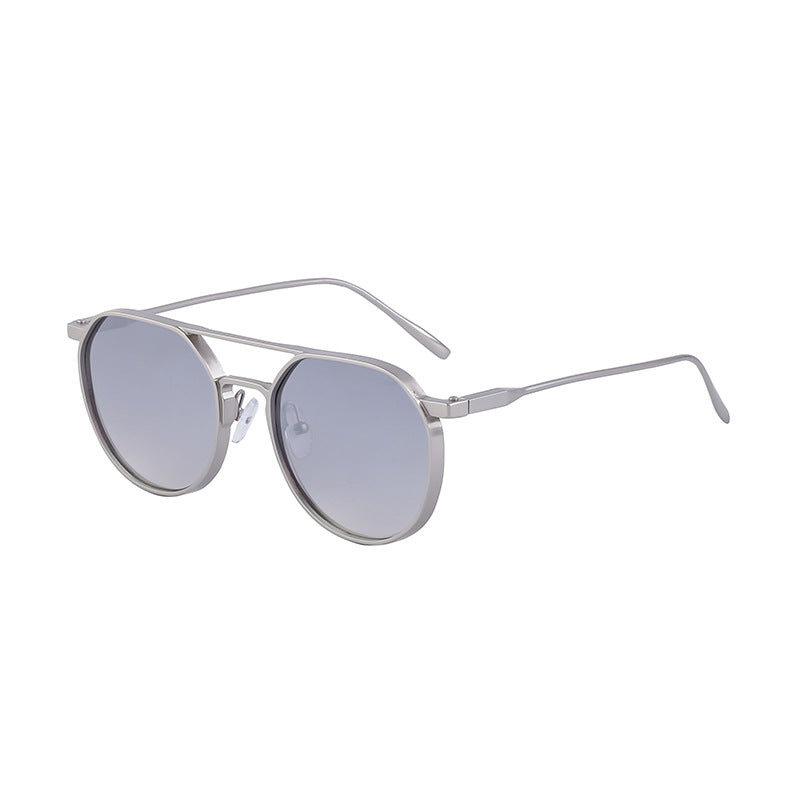 Mousvibe 1094 | Vintage oval-frame double-bridge sunglasses