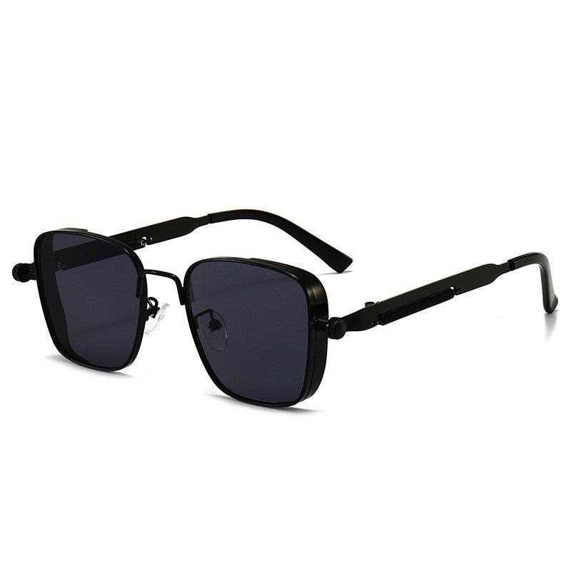 Mousvibe 1404 | Vintage Square Steampunk Metal Sunglasses