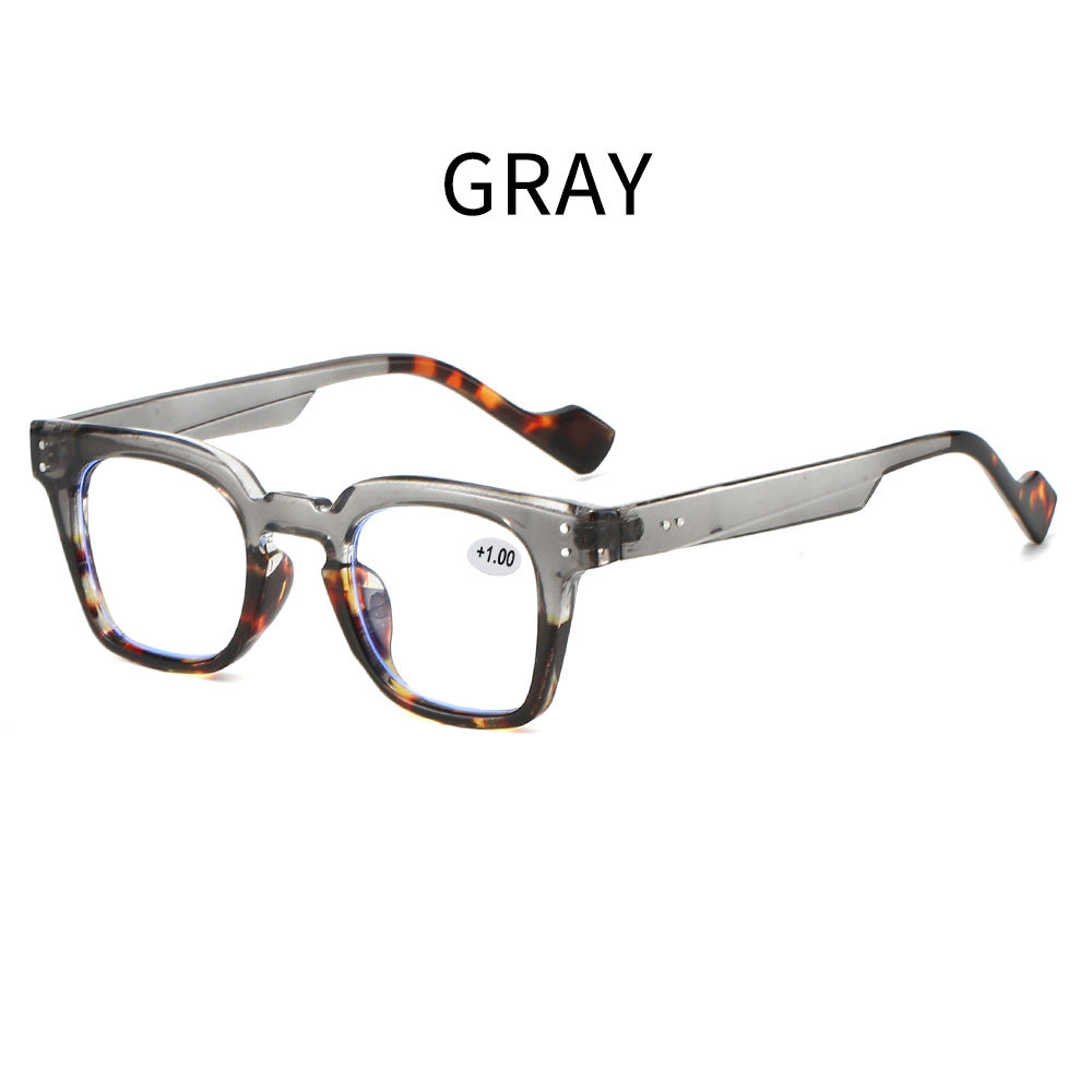 Mousvibe 1345 | Stylish Large-Frame Square Blue-Light-Blocking Reading Glasses