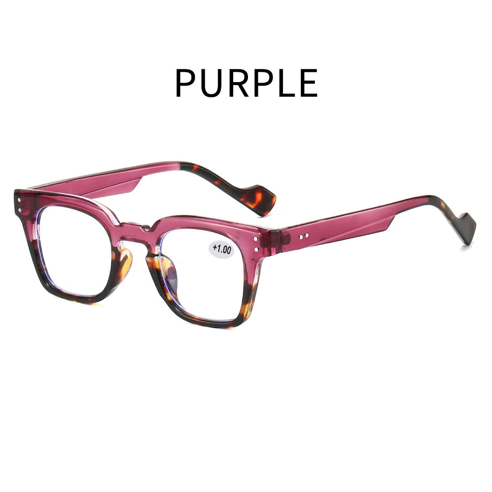 Mousvibe 1345 | Stylish Large-Frame Square Blue-Light-Blocking Reading Glasses