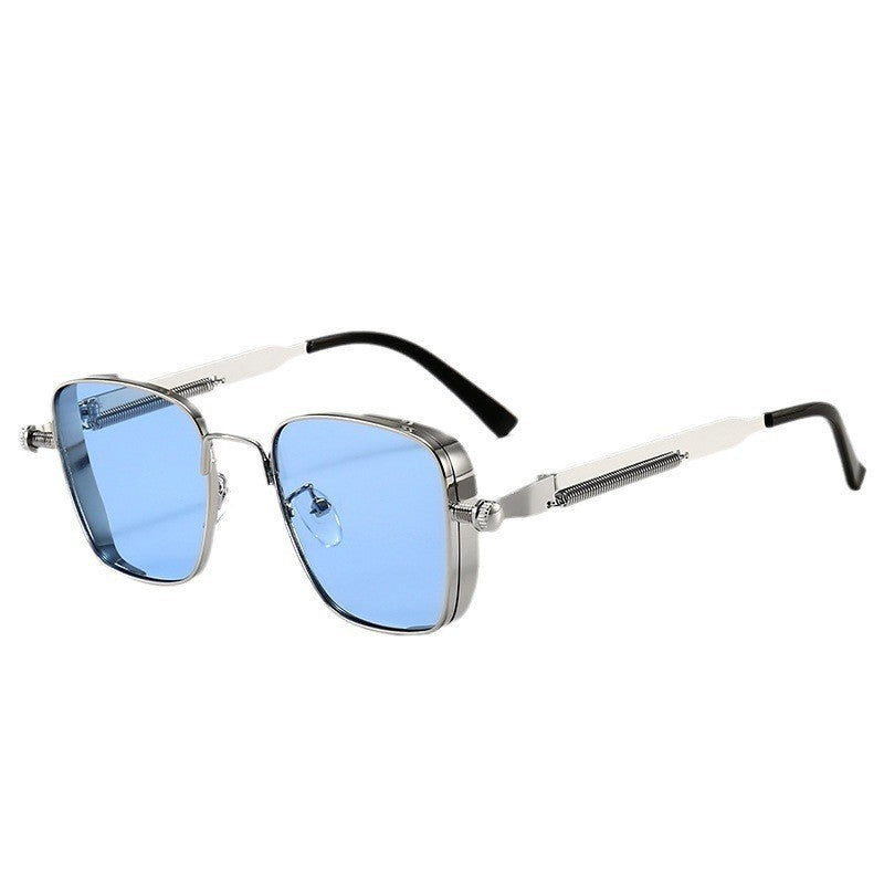Mousvibe 1404 | Vintage Square Steampunk Metal Sunglasses