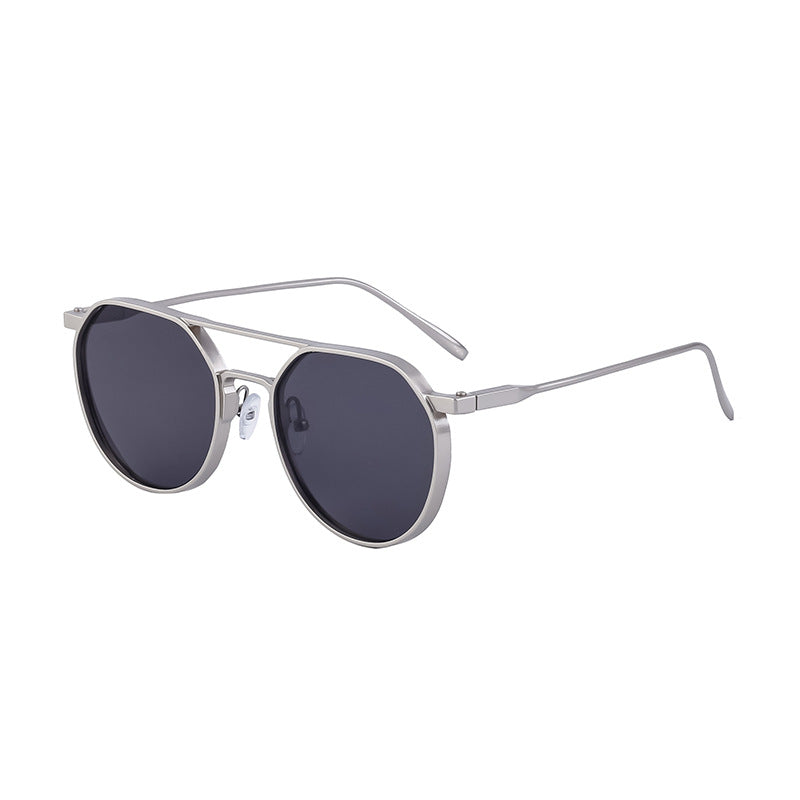 Mousvibe 1094 | Vintage oval-frame double-bridge sunglasses