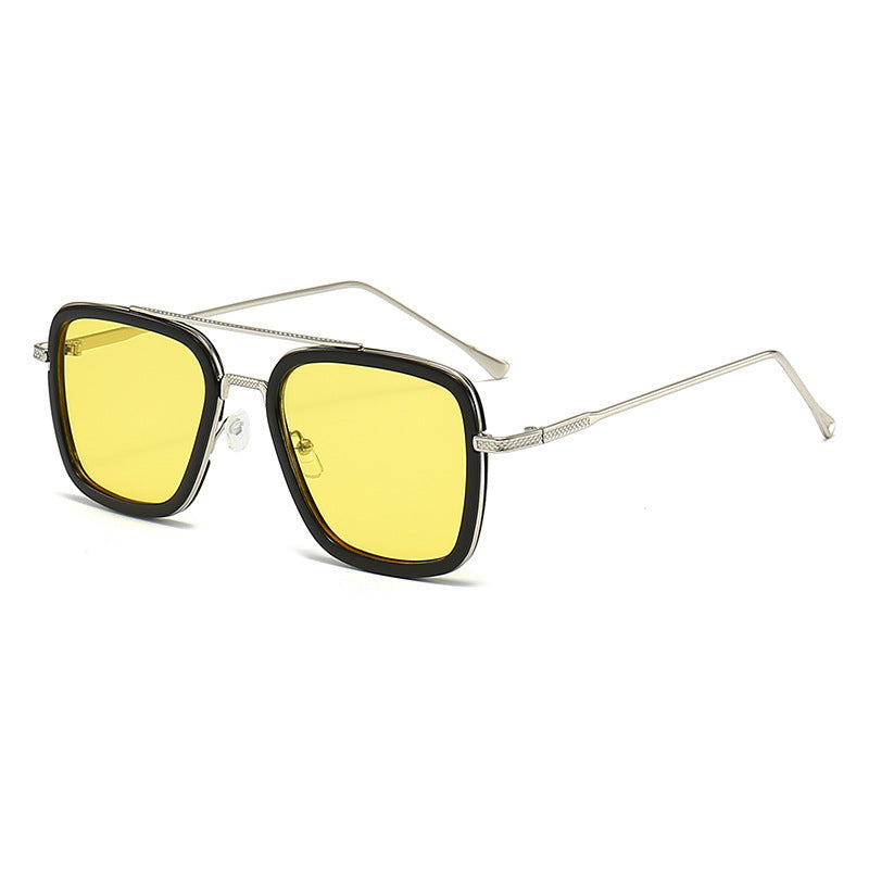 Mousvibe 1385 | Square Metal Western-Style Sunglasses
