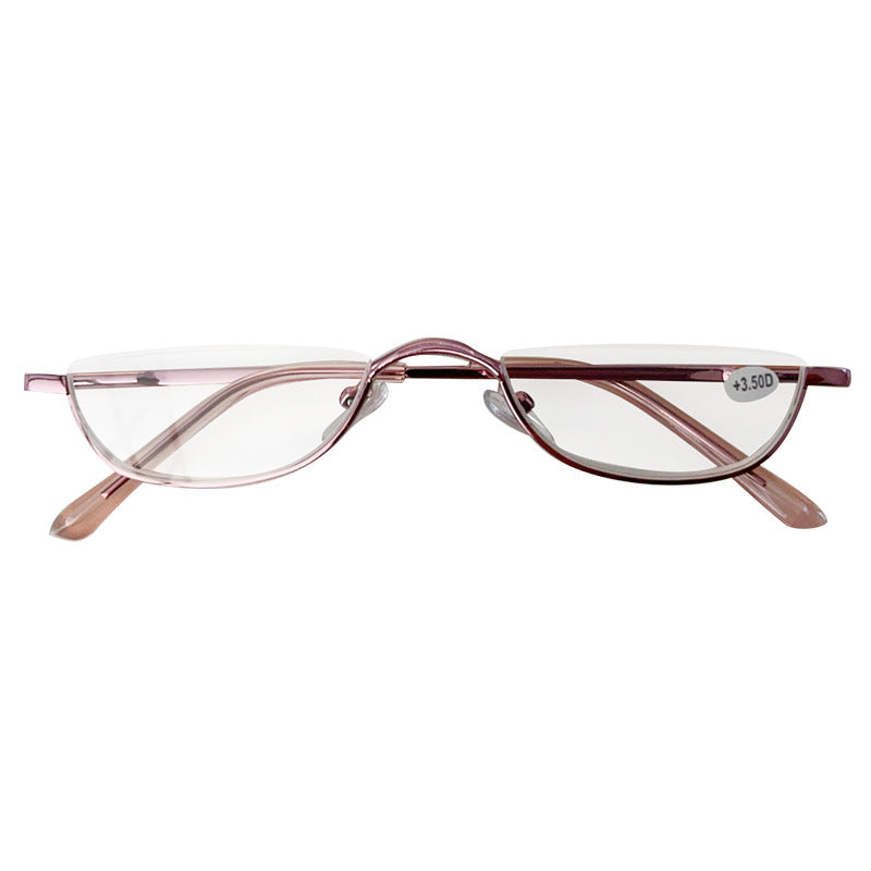 Mousvibe 1346 | Foldable Semi-Round Metal-Frame Reading Glasses
