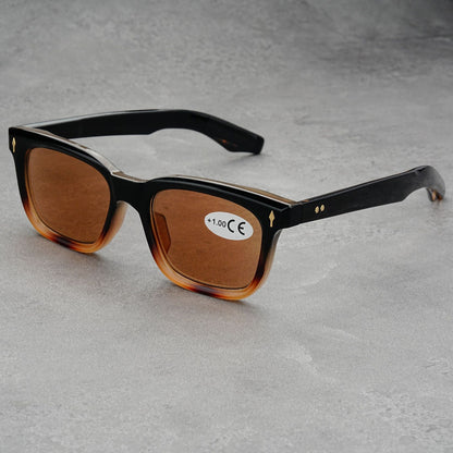 Mousvibe 1132 | Stylish tea tortoiseshell square-frame reading glasses