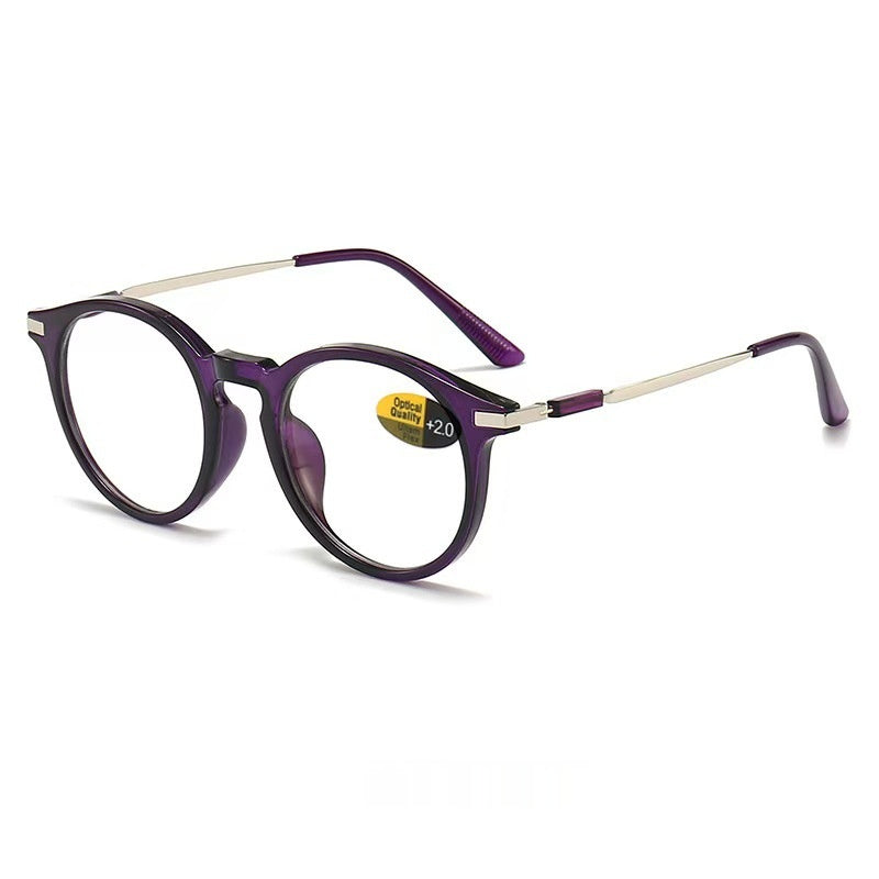 Mousvibe 1169 | Round-frame vintage-inspired blue-light blocking reading glasses
