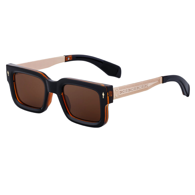 Musvibe 1078 | Simple retro square frame sunglasses