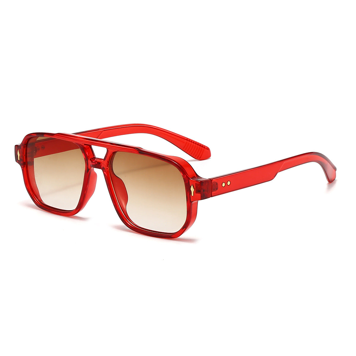 Casual Driving Square Double Bridge Sunglasses