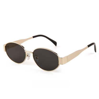 Mousvibe 1387 | Retro Oval Metal Sunglasses