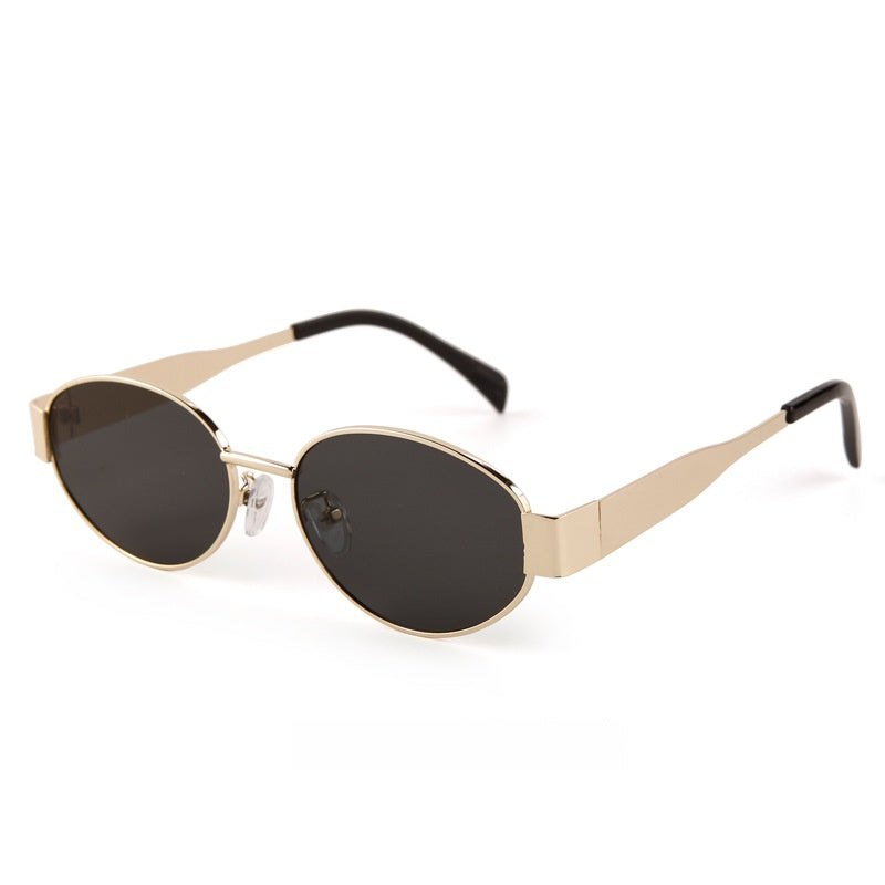 Mousvibe 1387 | Retro Oval Metal Sunglasses