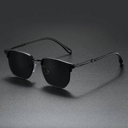 Mousvibe 1442 | Metal Half-Rim Sunglasses Retro Sunglasses