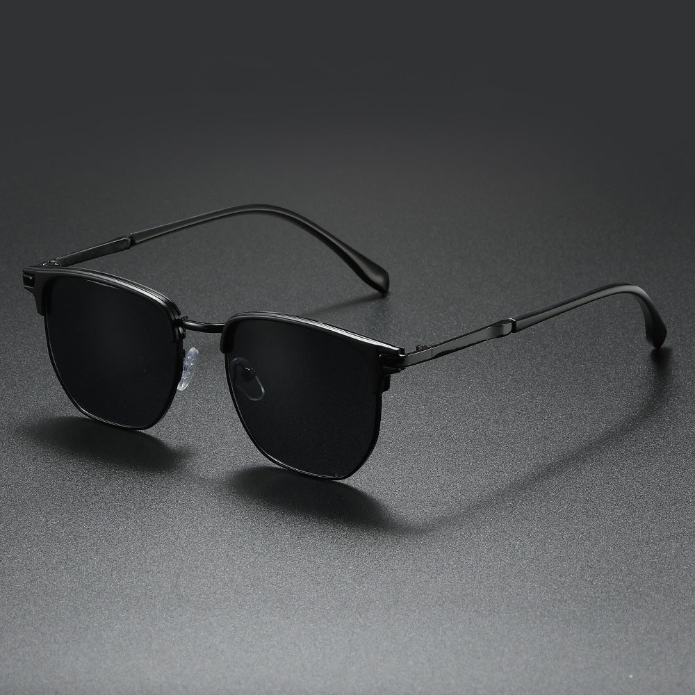 Mousvibe 1442 | Metal Half-Rim Sunglasses Retro Sunglasses
