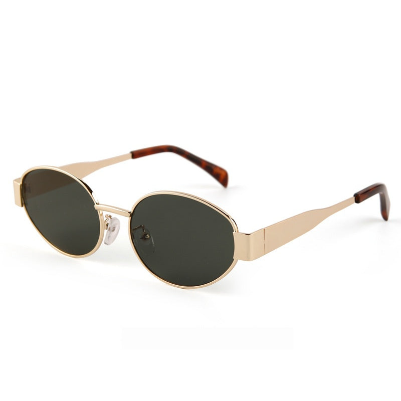 Mousvibe 1387 | Retro Oval Metal Sunglasses