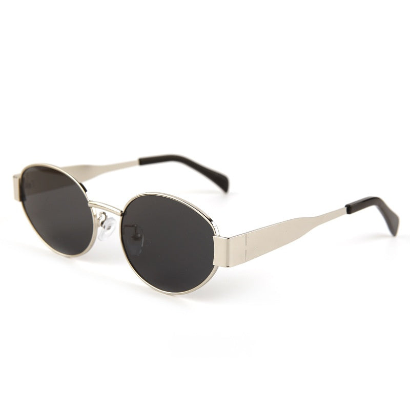 Mousvibe 1387 | Retro Oval Metal Sunglasses