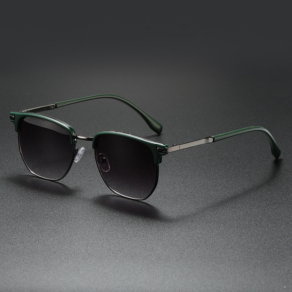 Mousvibe 1442 | Metal Half-Rim Sunglasses Retro Sunglasses