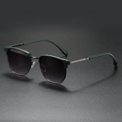 Mousvibe 1442 | Metal Half-Rim Sunglasses Retro Sunglasses