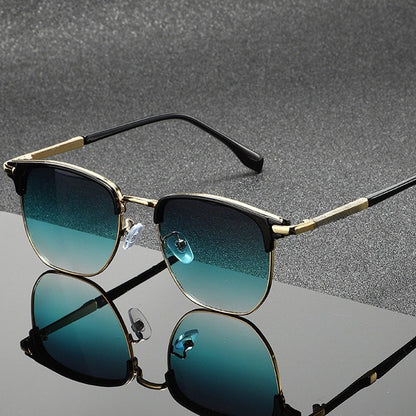 Mousvibe 1442 | Metal Half-Rim Sunglasses Retro Sunglasses