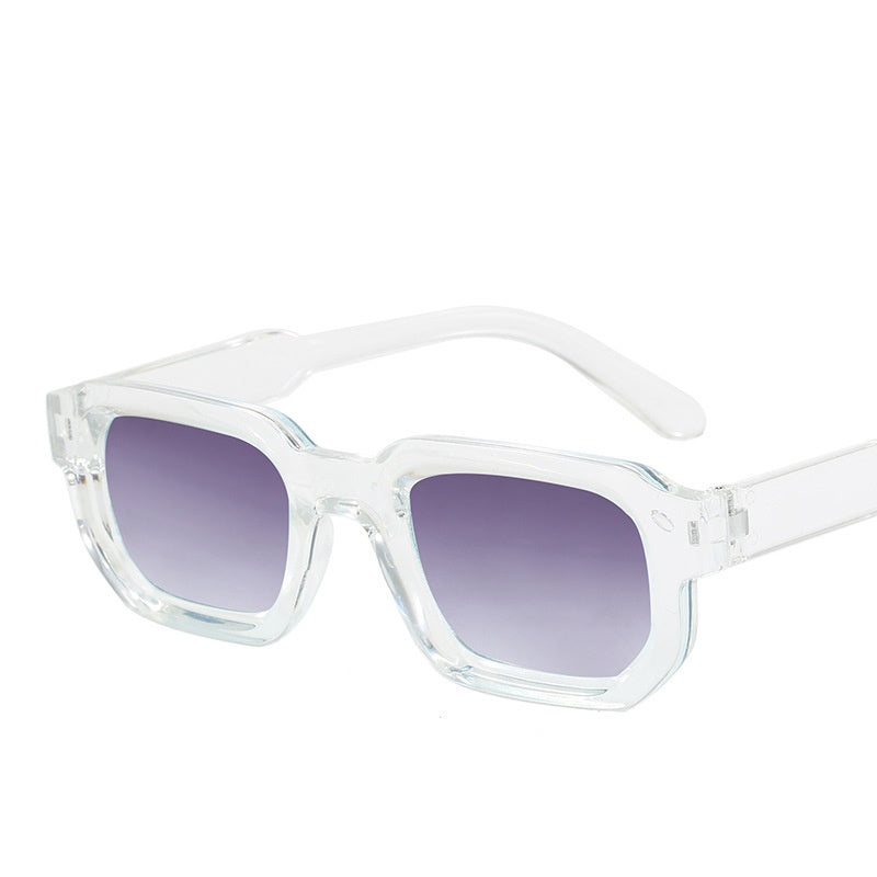 Mousvibe 1401 | Icy Blue Light-Colored Square-Frame Sunglasses