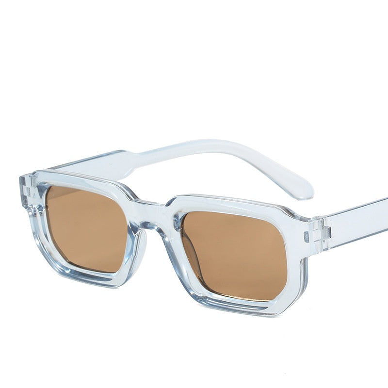 Mousvibe 1401 | Icy Blue Light-Colored Square-Frame Sunglasses
