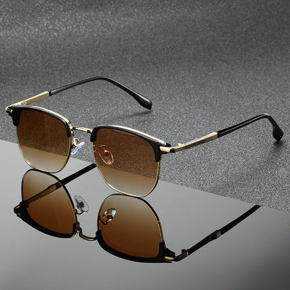 Mousvibe 1442 | Metal Half-Rim Sunglasses Retro Sunglasses